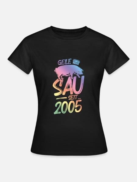 2005 Geile Sau - Frauen T-Shirt - Schwarz
