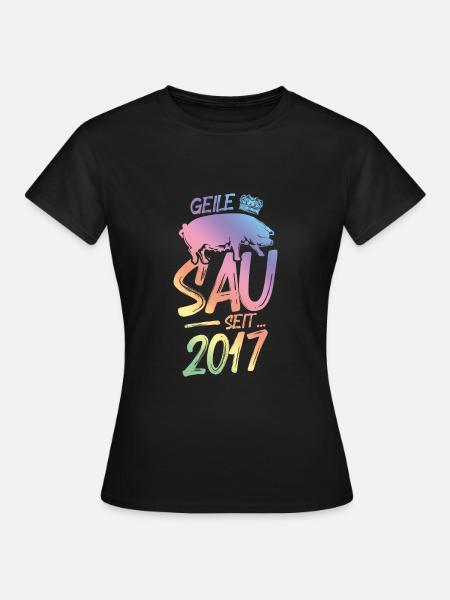 2017 Geile Sau - Frauen T-Shirt - Schwarz