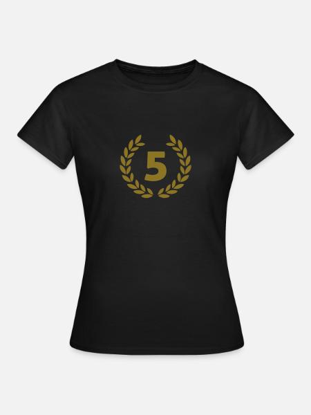 5 - Frauen T-Shirt - Schwarz