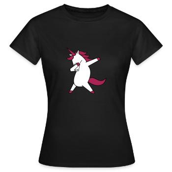 tamponner la licorne - T-shirt Femme - noir - Devant - AI Model Female 172 dark (172cm)