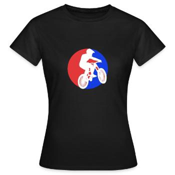 Vététistes en VTT - T-shirt Femme - noir - Devant - AI Model Female 172 dark (172cm)