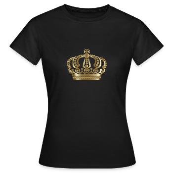 Krone Gold - Frauen T-Shirt - Schwarz - Vorne - AI Model Female 172 dark (172cm)