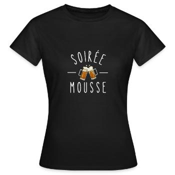 soirée mousse - T-shirt Femme - noir - Devant - AI Model Female 172 dark (172cm)