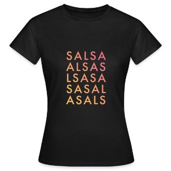 SALSA - Women's T-Shirt - black - Front - AI Model Female 172 dark (172cm)