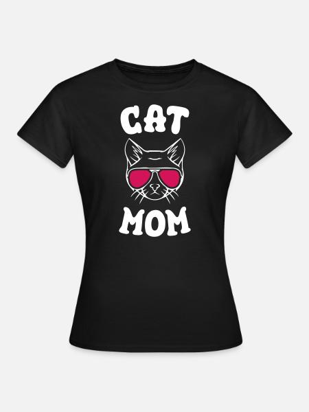 Cat Mom - Frauen T-Shirt - Schwarz