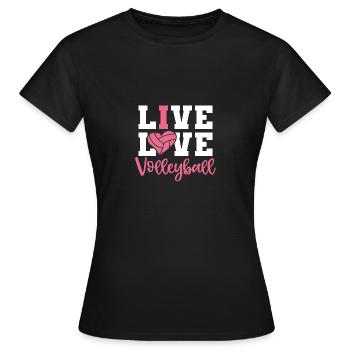 Volleyball player Volleyball player Volleyball - Women's T-Shirt - black - Front - AI Model Female 172 dark (172cm)