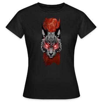 Souverain furtif : Lynx dans l’ombre - T-shirt Femme - noir - Devant - AI Model Female 172 dark (172cm)
