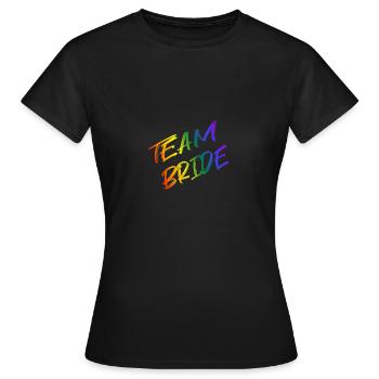 Mariée d'équipe - T-shirt Femme - noir - Devant - AI Model Female 172 dark (172cm)