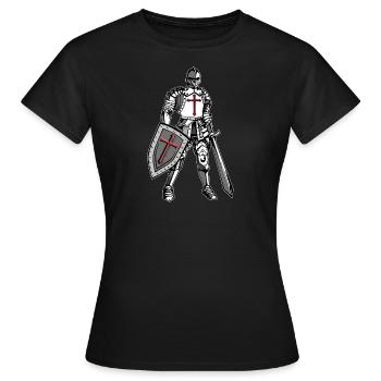Tempelritter Ritter Mittelalter Templer - Frauen T-Shirt - Schwarz - Vorne - AI Model Female 172 dark (172cm)
