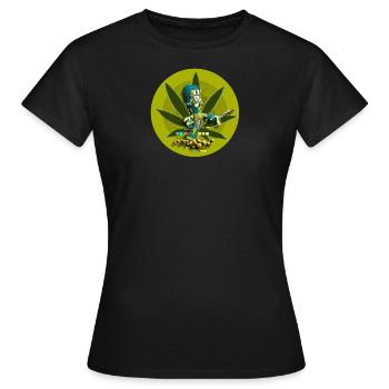 Ganja Fumeur - T-shirt Femme - noir - Devant - AI Model Female 172 dark (172cm)