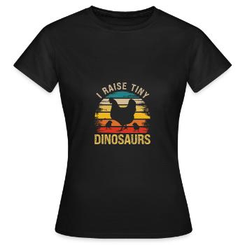 J’élève de minuscules dinosaures - T-shirt Femme - noir - Devant - AI Model Female 172 dark (172cm)