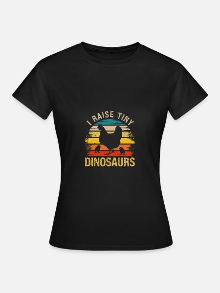 Ich ziehe winzige Dinosaurier auf - Dame-T-shirt - sort