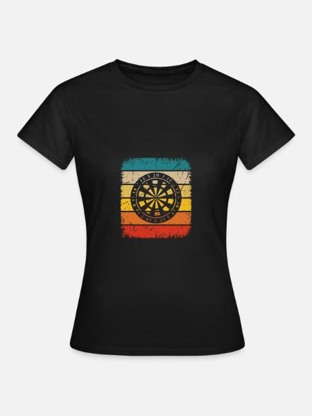 Retro Rectangle - Dartscheibe - - Frauen T-Shirt - Schwarz
