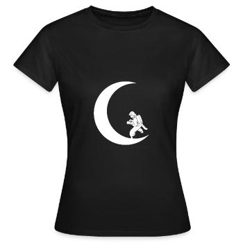 Crescent Moon - Pompiers - - T-shirt Femme - noir - Devant - AI Model Female 172 dark (172cm)