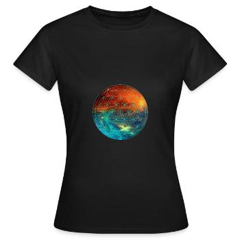 Fleur de vie - T-shirt Femme - noir - Devant - AI Model Female 172 dark (172cm)