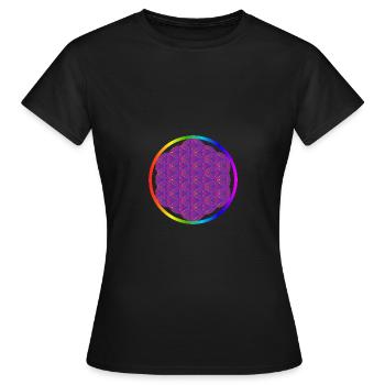 Fleur de vie - T-shirt Femme - noir - Devant - AI Model Female 172 dark (172cm)