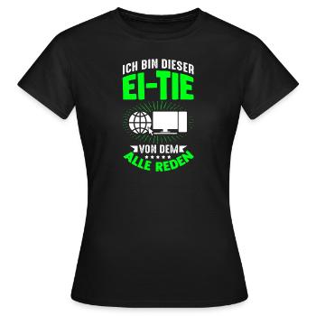 I'm that person that everyone is talking about computers - Women's T-Shirt - black - Front - AI Model Female 172 dark (172cm)