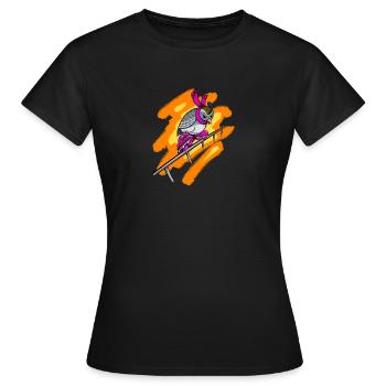 Quail / Quail Rollerblade - T-shirt Femme - noir - Devant - AI Model Female 172 dark (172cm)
