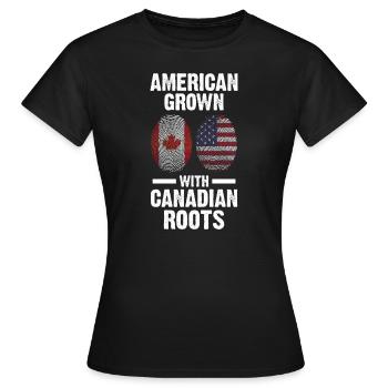 Kanadisch Amerikanisch Kanadisch Amerikanisches Ge - Frauen T-Shirt - Schwarz - Vorne - AI Model Female 172 dark (172cm)