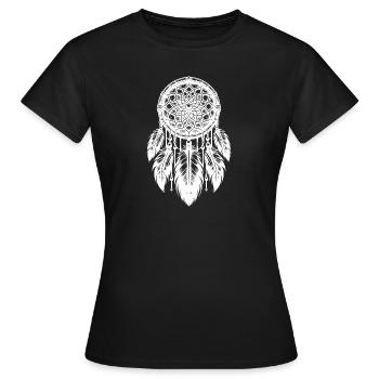 Attrape-rêves classique style américain - T-shirt Femme - noir - Devant - AI Model Female 172 dark (172cm)