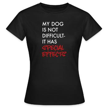 Hund - Frauen T-Shirt - Schwarz - Vorne - AI Model Female 172 dark (172cm)