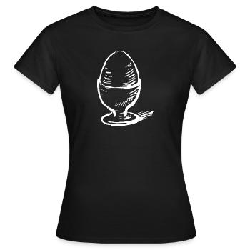 Breakfast egg - Women's T-Shirt - black - Front - AI Model Female 172 dark (172cm)