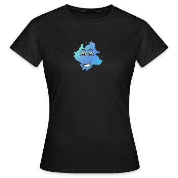 Kleksi© - La teinture avec style #20 - T-shirt Femme - noir - Devant - AI Model Female 172 dark (172cm)