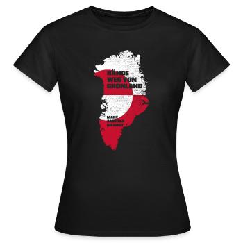 Pas Touches au Groenland (Édition Groenland) - T-shirt Femme - noir - Devant - AI Model Female 172 dark (172cm)