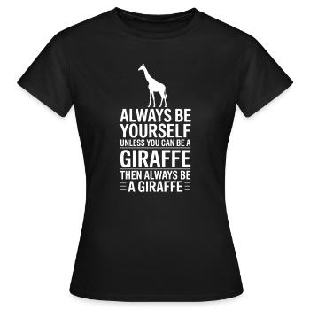 Dynastiques de girafe Girafe Drôle de cadeau de girafe - T-shirt Femme - noir - Devant - AI Model Female 172 dark (172cm)