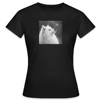 Motif samoyède pour amateurs de chiens Zwerkspitz - T-shirt Femme - noir - Devant - AI Model Female 172 dark (172cm)