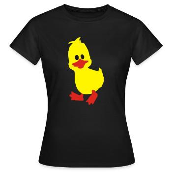 ente, entchen - Frauen T-Shirt - Schwarz - Vorne - AI Model Female 172 dark (172cm)