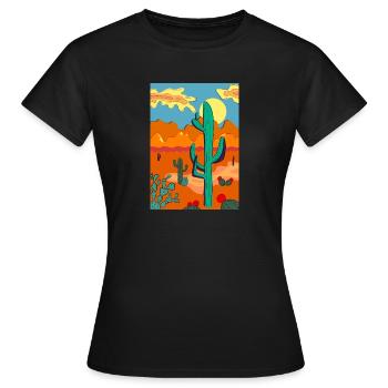 Clipart du désert - T-shirt Femme - noir - Devant - AI Model Female 172 dark (172cm)