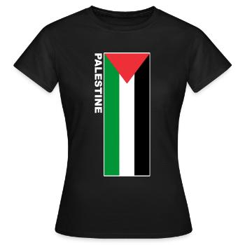 Palestine Drapeau Palestinien T-Shirt - T-shirt Femme - noir - Devant - AI Model Female 172 dark (172cm)
