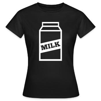 vache laitière - T-shirt Femme - noir - Devant - AI Model Female 172 dark (172cm)