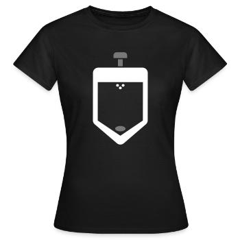 Pinkelbecken Pissior Pissbecken - Women's T-Shirt - black - Front - AI Model Female 172 dark (172cm)