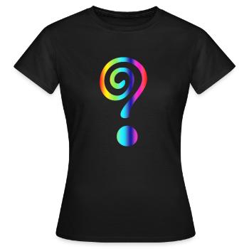 Points d’interrogation - T-shirt Femme - noir - Devant - AI Model Female 172 dark (172cm)