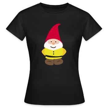 Nain jaune - pour tous les amis nains - T-shirt Femme - noir - Devant - AI Model Female 172 dark (172cm)