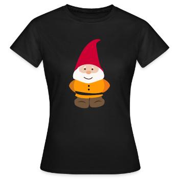Nain orange - pour tous les amis nains - T-shirt Femme - noir - Devant - AI Model Female 172 dark (172cm)