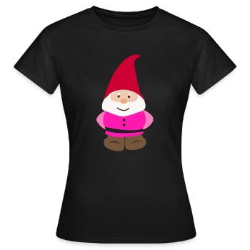 Pink dwarf - for all dwarf friends in pink. - Women's T-Shirt - black - Front - AI Model Female 172 dark (172cm)