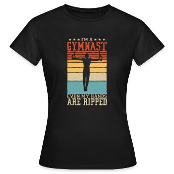 Geräteturnen Gymnastik Bodenturnen Aerobics - Frauen T-Shirt - Schwarz - Vorne - AI Model Female 172 dark (172cm)