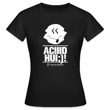acid hui - Frauen T-Shirt - Schwarz - Vorne - AI Model Female 172 dark (172cm)