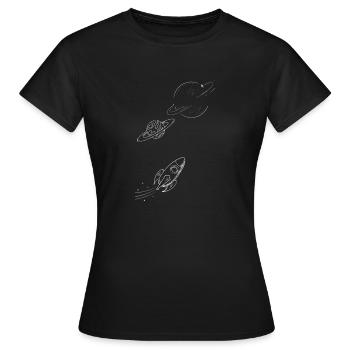 Collection d’espace - T-shirt Femme - noir - Devant - AI Model Female 172 dark (172cm)
