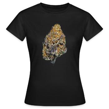 Tête de fleur de cannabis Polygone Design 420/710 - T-shirt Femme - noir - Devant - AI Model Female 172 dark (172cm)