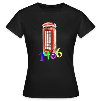 Phone booth Phone 1966 - Women's T-Shirt - black - Front - AI Model Female 172 dark (172cm)