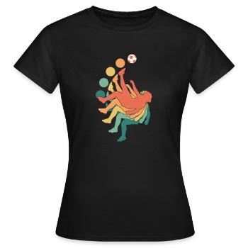 Fallrückzieher Fußball Fußballer Elfmeter Spieler - Frauen T-Shirt - Schwarz - Vorne - AI Model Female 172 dark (172cm)
