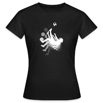 Fallrückzieher Fußball Fußballer Elfmeter Spieler - Frauen T-Shirt - Schwarz - Vorne - AI Model Female 172 dark (172cm)