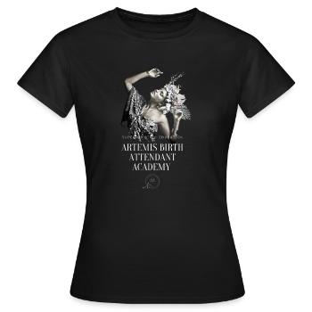 Artemis Birth Attendant Academy - Women's T-Shirt - black - Front - AI Model Female 172 dark (172cm)