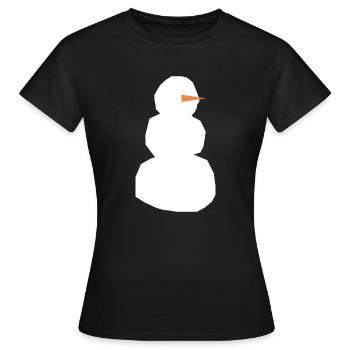 Schneemann - Frauen T-Shirt - Schwarz - Vorne - AI Model Female 172 dark (172cm)