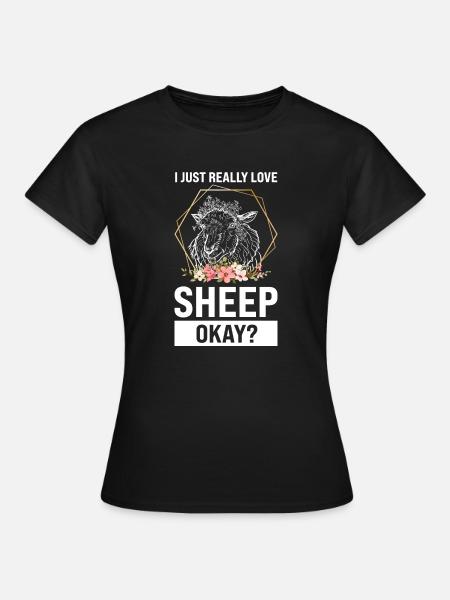 Schafe Schafhalter Geschenk - Frauen T-Shirt - Schwarz