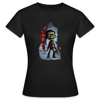 Cute Zombie Red Zane - Frauen T-Shirt - Schwarz - Vorne - AI Model Female 172 dark (172cm)